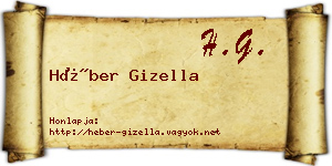 Héber Gizella névjegykártya